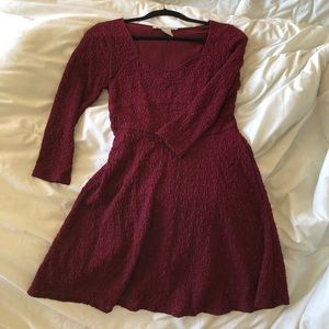 Burgundy Lacy Dress!